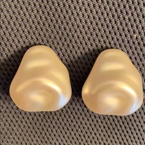 Vintage Pearl-Like Stone Clip On Earrings